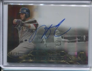 2014 TOPPS TRIBUTE DUSTIN PEDROIA AUTOGRAPH 20/35 RED SOX - Picture 1 of 2