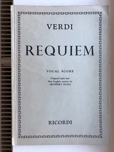 Verdi: Requiem - Ricordi SATB Vocal Score - Picture 1 of 5