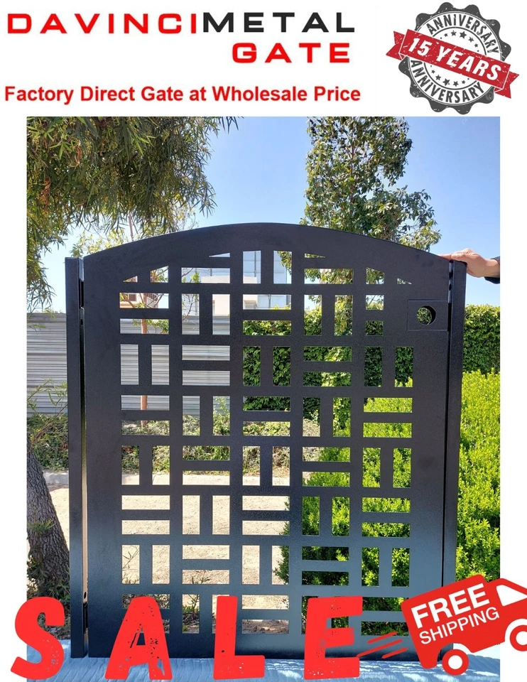 Contemporary modern metal gate, Modern Metal Gate, Custom size Art Pedestrian - Image 1 of 4