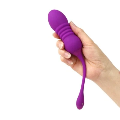 Brinquedos sexuais estimulador vibrador clitóris ovo bala empurrando controle remoto sem fio - Imagem 1 de 4