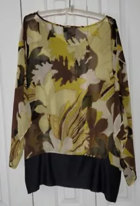 Antthony Originals Women Sheer top, 2X Multi-color scoop neck - Picture 1 of 3