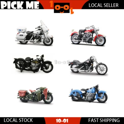 6 opciones de estilo con licencia Harley Davidson modelo de motocicleta escala 1:24 juguete diecast Foto 1 de 4