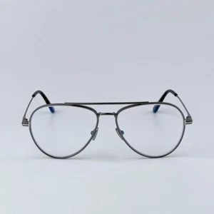 Tom Ford Men Eyeglasses Gunmetal Blue Light Block Round FT5800 008 BRAND NEW - Picture 1 of 10