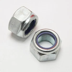 Feingewinde  M 12 x 1,5 , verzinkt  DIN 985-8.8, niedrige Form, ISO 10511 - Bild 1 von 1