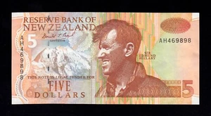 F.C. NUEVA ZELANDA NEW ZEALAND , 5 DOLARES 1992/97 , EBC- ( VF+ ) , P.177a . - Imagen 1 de 2