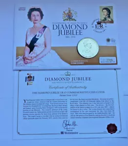 2012 DIAMOND JUBILEE FIVE 5 POUND MERCURY 1016 FIRST DAY COVER PNC BU FDC - Picture 1 of 7