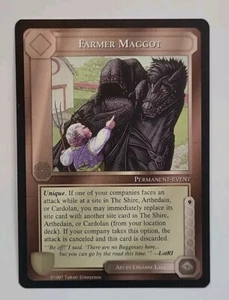 MIDDLE-EARTH CCG MECCG FARMER MAGGOT AGAINST THE SHADOW ATS R1 SUPER RARE SP - Picture 1 of 2