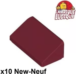 Lego 10x slope brick brique pente inclinée toit roof 1x2 rouge foncé 85984 NEUF - Imagen 1 de 1