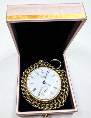 Chs Tissot & Fils 17 Jewels Gold Plated Mechanical Wind Pocket Watch FOB - image 1 of 4