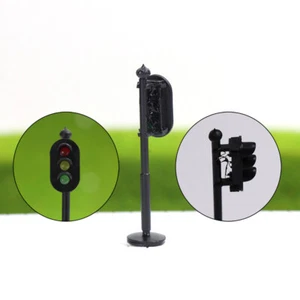 5pcs Modèles de Feux de Circulations 3 LEDs V/R/J 1:76 Signalisation Routière - Picture 1 of 5