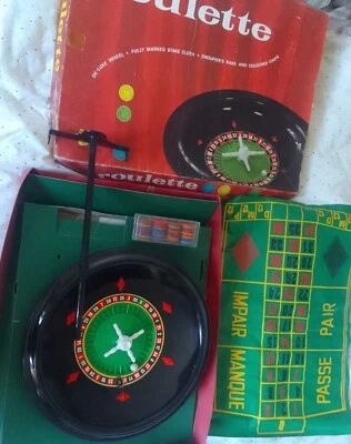 Vintage Old Early Used A Berwick Game Roulette Table Game Gambling Luck Chance  - Image 1 of 4