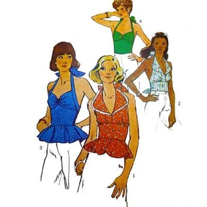 Patrón vintage de los años 70: torso Halter, cuatro estilos en uno - Imagen 1 de 4