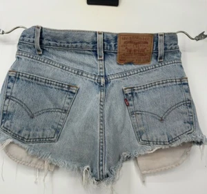 vintage levis denim jean shorts button zipper 505 cut off 70's 80's USA - Picture 1 of 8