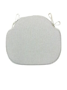 White Stripe Large Spindle Back Tie-On Seat Pad. Garden/Kitchen/Dining - Picture 1 of 5