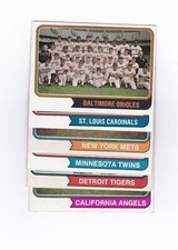1974 Topps team picture cards - choose the ones you need            (BTC-00-74)
