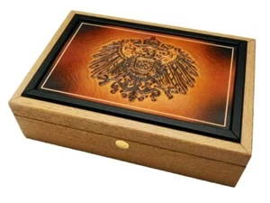 Caja de madera maciza 60 X 20 marcos Imperio oro - Imagen 1 de 2