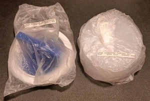 Tupperware 1926/1927 Saphire Hamburger Press w/4 Lrg Freezer Keeper Set NOB -J - Picture 1 of 6