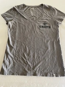 New Orleans Saints Logo Women's '47 Brand Short Sleeve T-Shirt - Gray Size XL - Bild 1 von 7