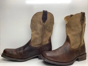 MENS ARIAT ATS COWBOY SQUARE TOE DARK BROWN BOOTS SIZE 11 D - Imagen 1 de 10