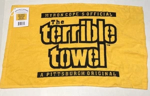 The Terrible Towel Myron Cope's Official Pttsburgh Steelers NFL Gold - NWT - Picture 1 of 4
