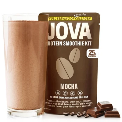 Kit de batido de proteína de moca JOVA | 25 g de proteína, 8 g de fibra | Ing. de alimentos integrales reales... Foto 1 de 4