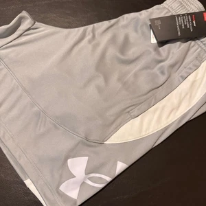 NWT Under Armour HeatGear Women's Gray Athletic Shorts Activewear Medium - Picture 1 of 10