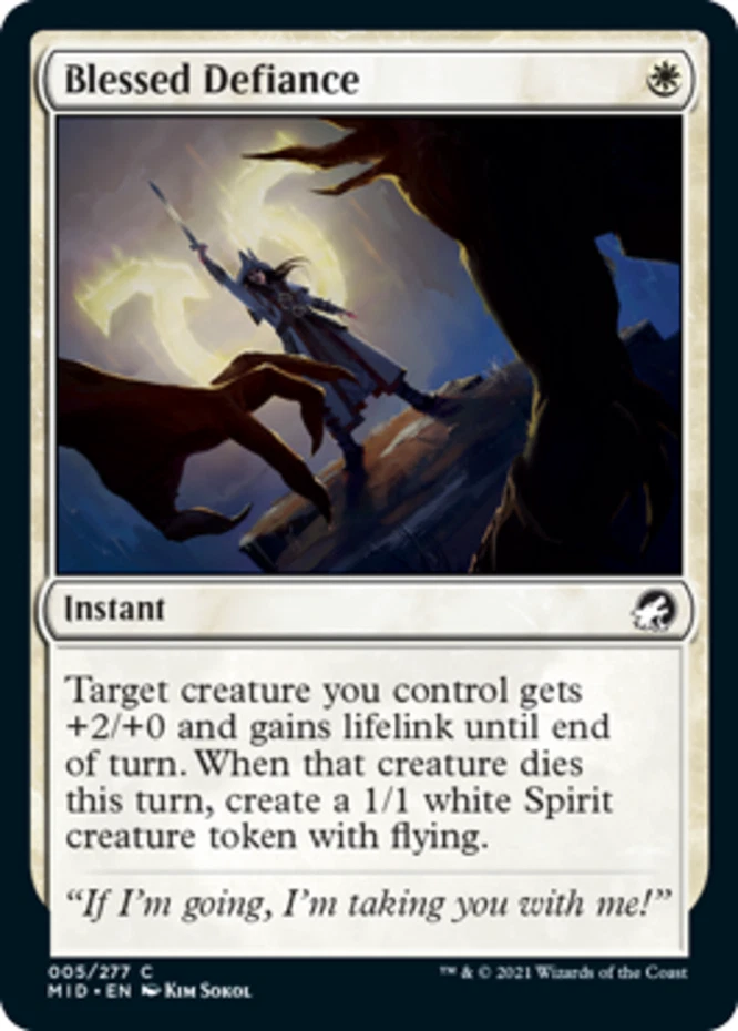 x1 Blessed Defiance - Innistrad: Midnight Hunt - NM - MTG - Image 1 of 1