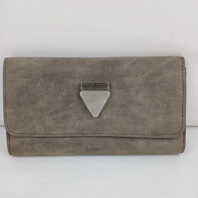 Cartera Mossimo Supply Co Gris Plata Acento Piedra Azteca Suroeste Foto 1 de 4