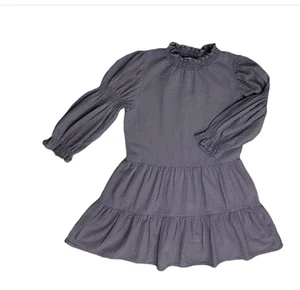 The New Society Brigitte Dress Purple Plum Midi Smocked Long Sleeve Ruffle  6 - Picture 1 of 9