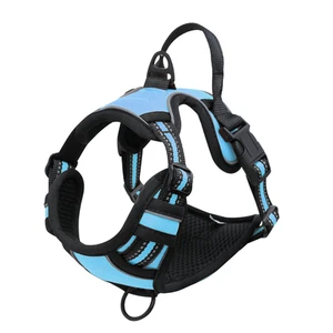 No Pull Dog Puppy Pet Harness Strong Adjustable Reflective Padded Safety Vest - Picture 1 of 6