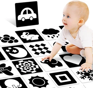 Black and White Baby Cards High Contrast Baby Toys for Newborns  - Picture 1 of 14