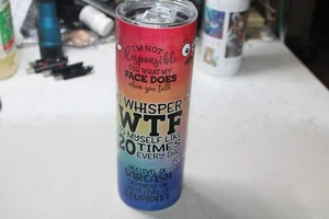20oz Tumbler wtf Sassy Funny Stainless Steel Cup - Picture 1 of 6
