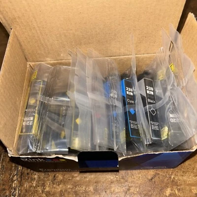 EZ ink 220XL 2 Black, 2 Cyan, 1 Magenta and 2 Yellow Cartridge - NEW 5/2024 - Image 1 of 3