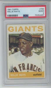 1964 Topps #150 Willie Mays PSA 2 GD Graded Baseball Card Giants HOF