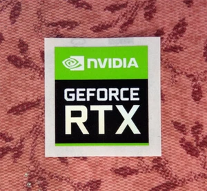 Nvidia GeForce RTX Sticker 17 x 18mm 2020 Version OEM - Bild 1 von 1