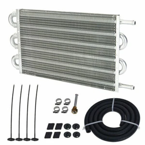 Kit radiatore olio trasmissione remota universale in alluminio 6 file radiatore manuale automatico - Foto 1 di 9
