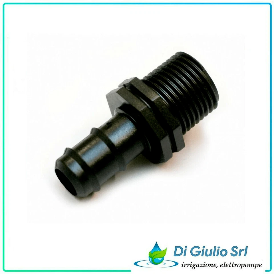 RACCORDO PORTAGOMMA FILETTATO MANICOTTO PE PP GIUNZIONE TUBO IRRIGAZIONE ALA - Immagine 1 di 1