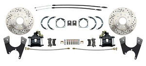 Fits Rear GM 55-68 10/12; Disc Brake w/E-Brake &Slotted Rotor-Black DBK1012FSLXB