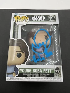 Daniel Logan signed Funko Pop 736 Autogramm Boba Fett Star Wars Aufschrift BAS - Bild 1 von 9