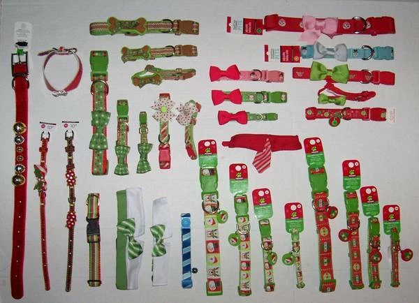 Christmas Dog Collars Choose Top Paw, Martha Stewart Pets XS S M L NEW