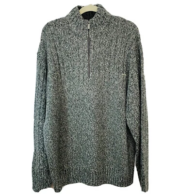 Suéter John Henry Grueso 1/4 Cremallera Hombres XXL Gris Manga Larga Aire Libre Informal Viaje Foto 1 de 4