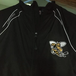 Warrior American International Yellow Jackets Hockey Windbreaker Jacket Size L - Picture 1 of 5