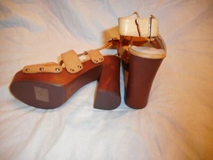 Bucco Capensis beige/braune künstliche Schuhe US-Größe 8 - Bild 1 von 8