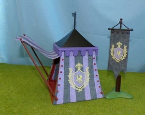 PLAYMOBIL CUSTOM: Turnierzelt schwarz/lila Drachenritter 3669, 3665 - Bild 1 von 3
