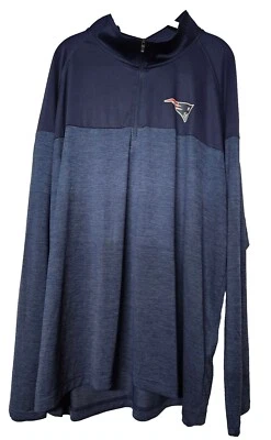 NEW Under Armour New England Patriots Combine 3XL Loose 1/4 Zip Shirt Blue NFL - Image 1 of 4