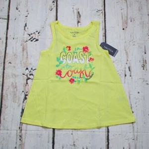 Nautica Little Girl Size Small 6 Racer Back Tank Top Glitter Yellow Pink Green - Picture 1 of 5