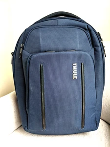 Thule Sweden Crossover 2 Laptop Backpack 20L Navy Blue Nylon Carry On - Picture 1 of 13