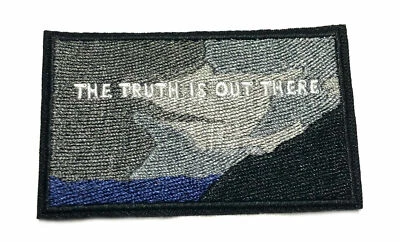 Truth Is Out There Patch Embroidered Iron-On Applique XFiles Cryptid UFO Aliens - Image 1 of 4