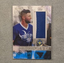 /99 2-Color TIM TEBOW game WORN Jersey 2018 Topps Pro Debut Promo Night Uniforms