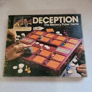 1975 Vintage Milton Bradley © DECEPTION Poker Board Game COMPLETE - Picture 1 of 10